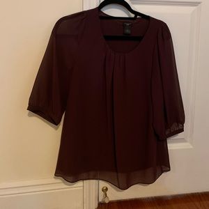 Ann Taylor plum blouse